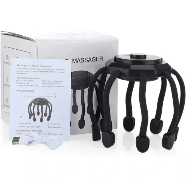 Electric Scalp Massager Head Scratcher Octopus Claws-3