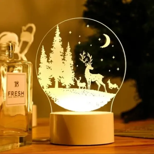 3D deer lamp-1
