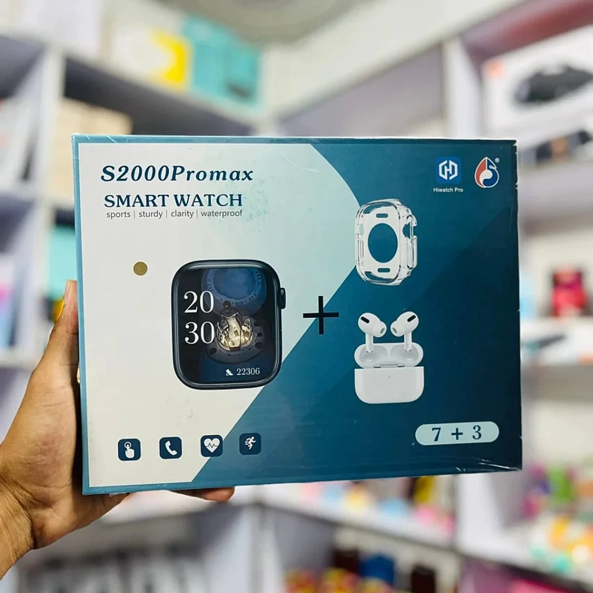 S2000 Promax 7+3 Smart Watch with Wireless Earbuds Combo