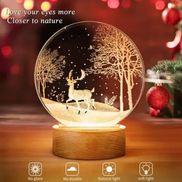 3D deer lamp-2