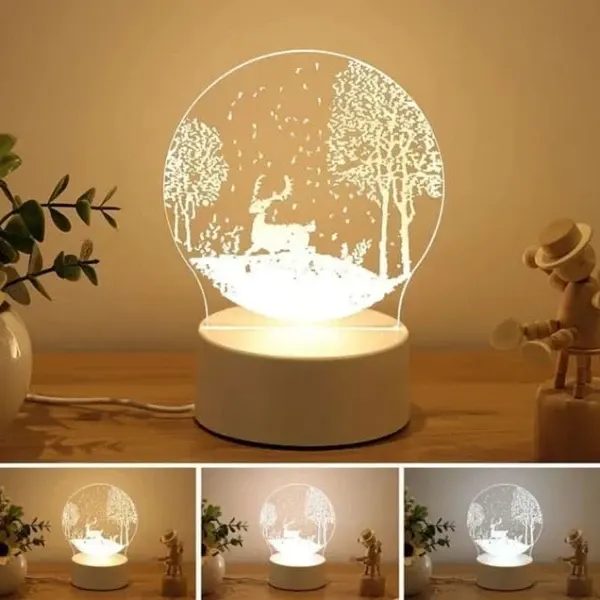 3D deer lamp-3