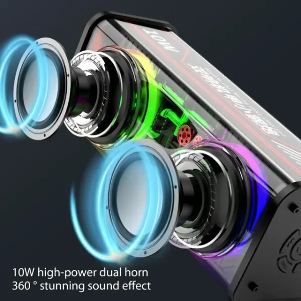 V8 Transparent Mecha Bluetooth Speaker