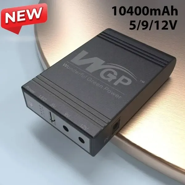 New Version WGP mini UPS With charger. 10400mAh – 5/9/12V-1