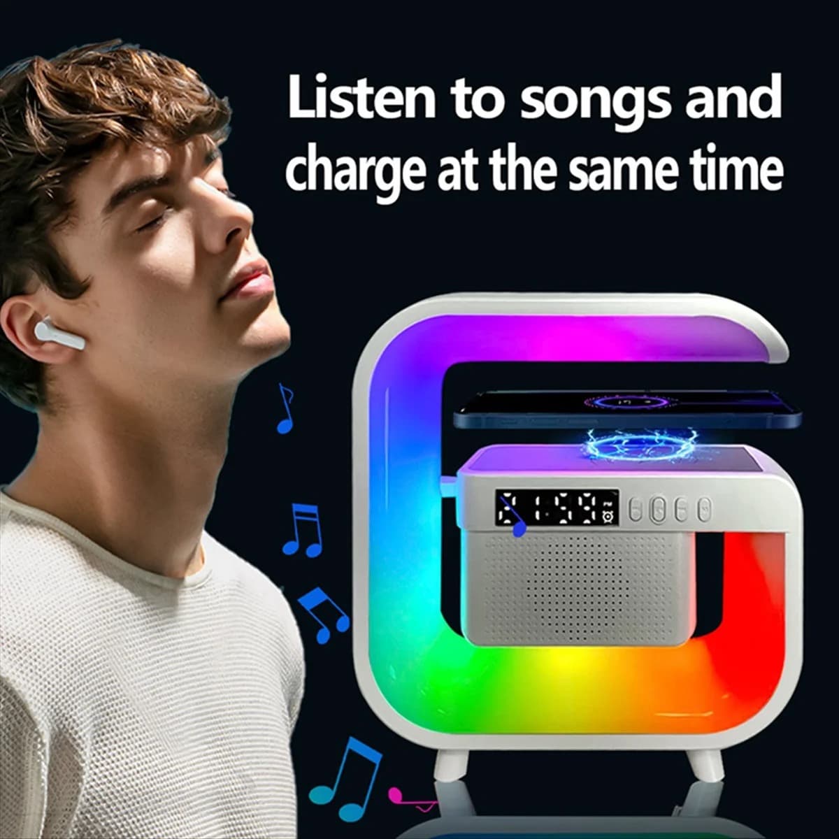 CASIFY G3 Mini Smart Light RGB Wireless Charging Speaker 🌟-2
