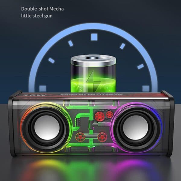 V8 Transparent Mecha Bluetooth Speaker-1