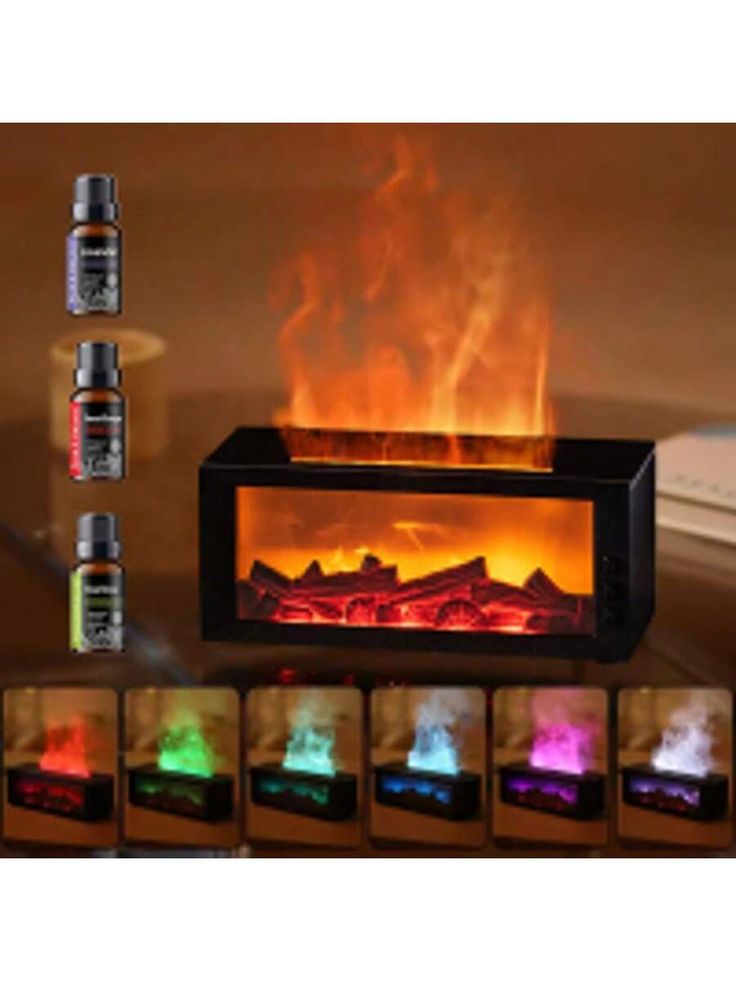 3D Flame Fireplace Humidifier-1