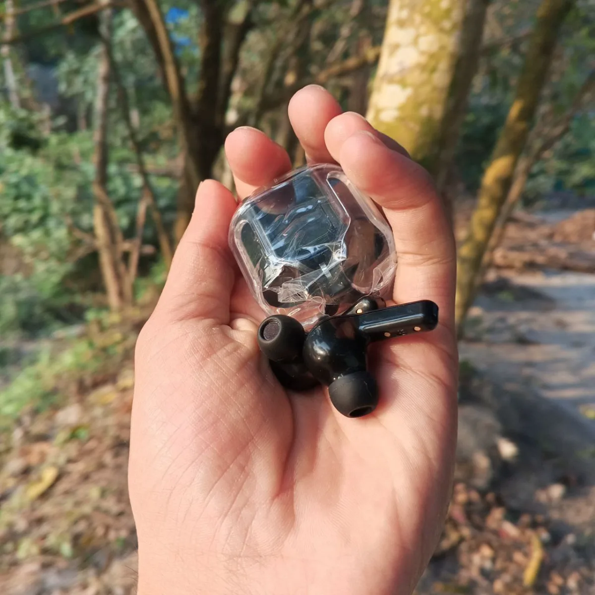 Ultrapods Pro True Wireless Earbuds with Display Transparent Design, Water Proof-2