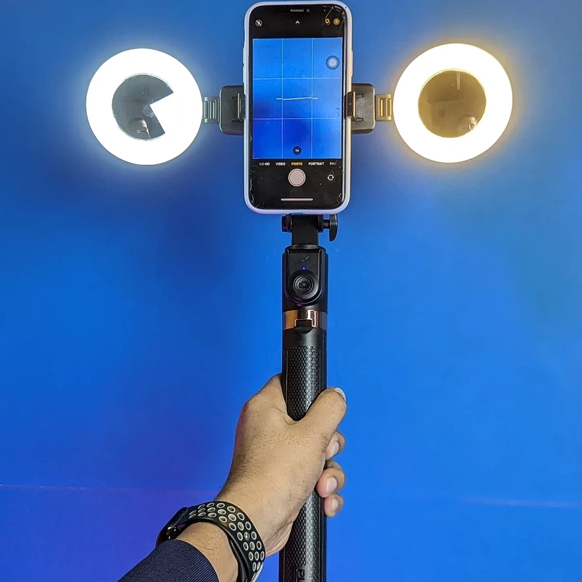 Plokama K9 Pro Double LED Selfie Stick Tripod-1