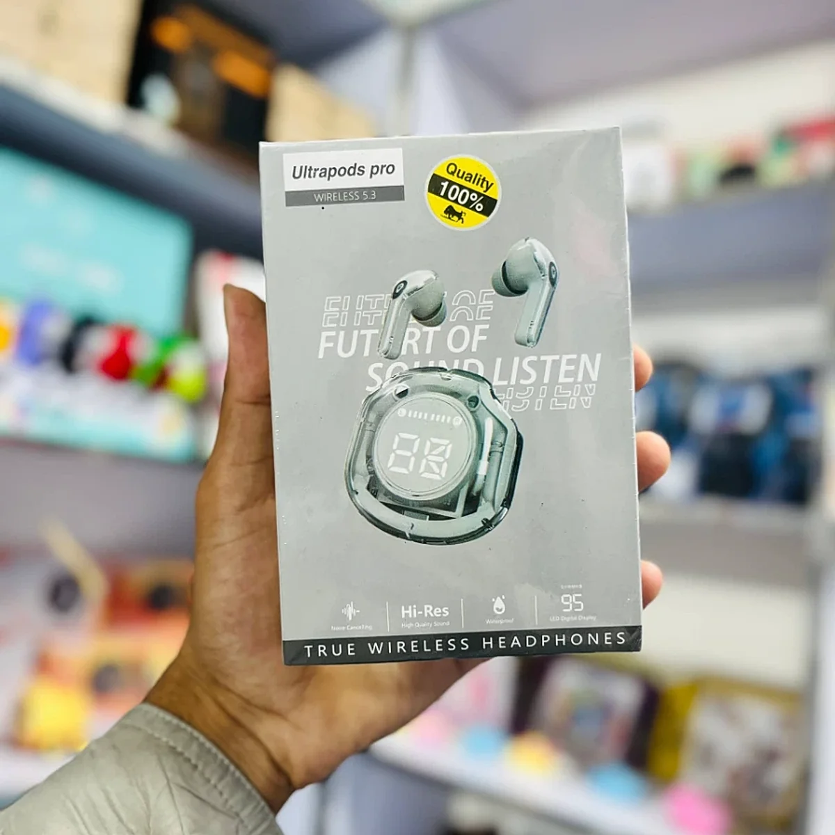 Ultrapods Pro True Wireless Earbuds with Display Transparent Design, Water Proof-4