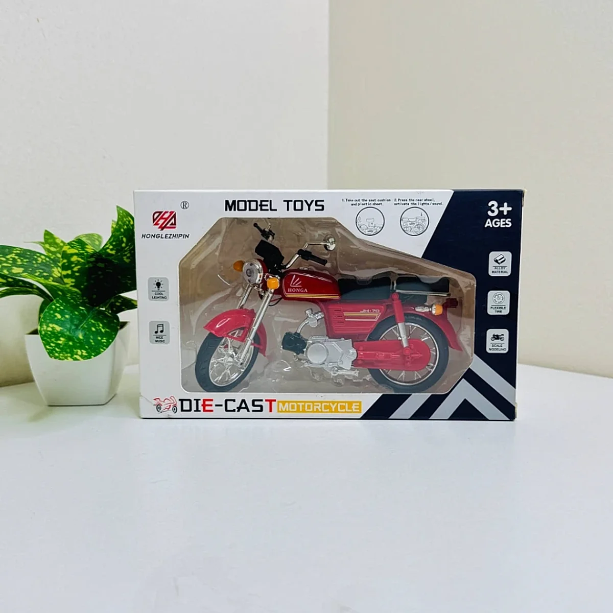 Die-cast model Ready to Rach of a Honda JH-70 Motorcycle Bike B0365-4